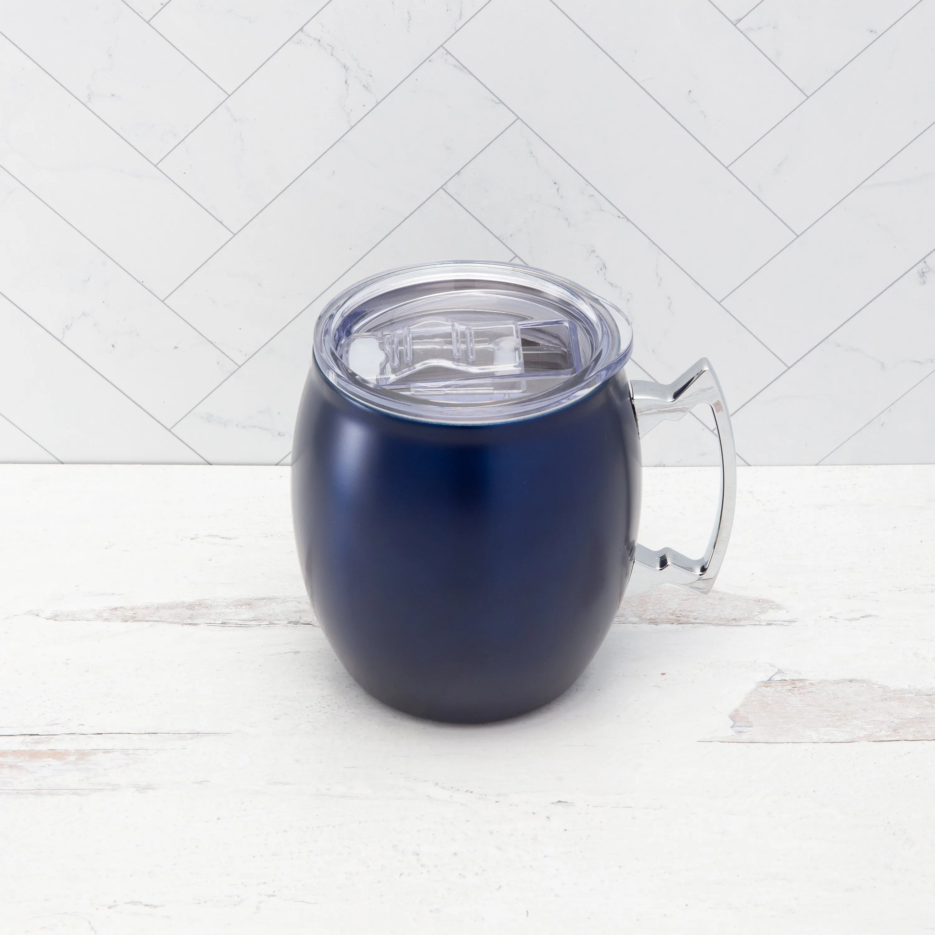 20 Oz Navy Moscow Mule Mugs, Set Of 2