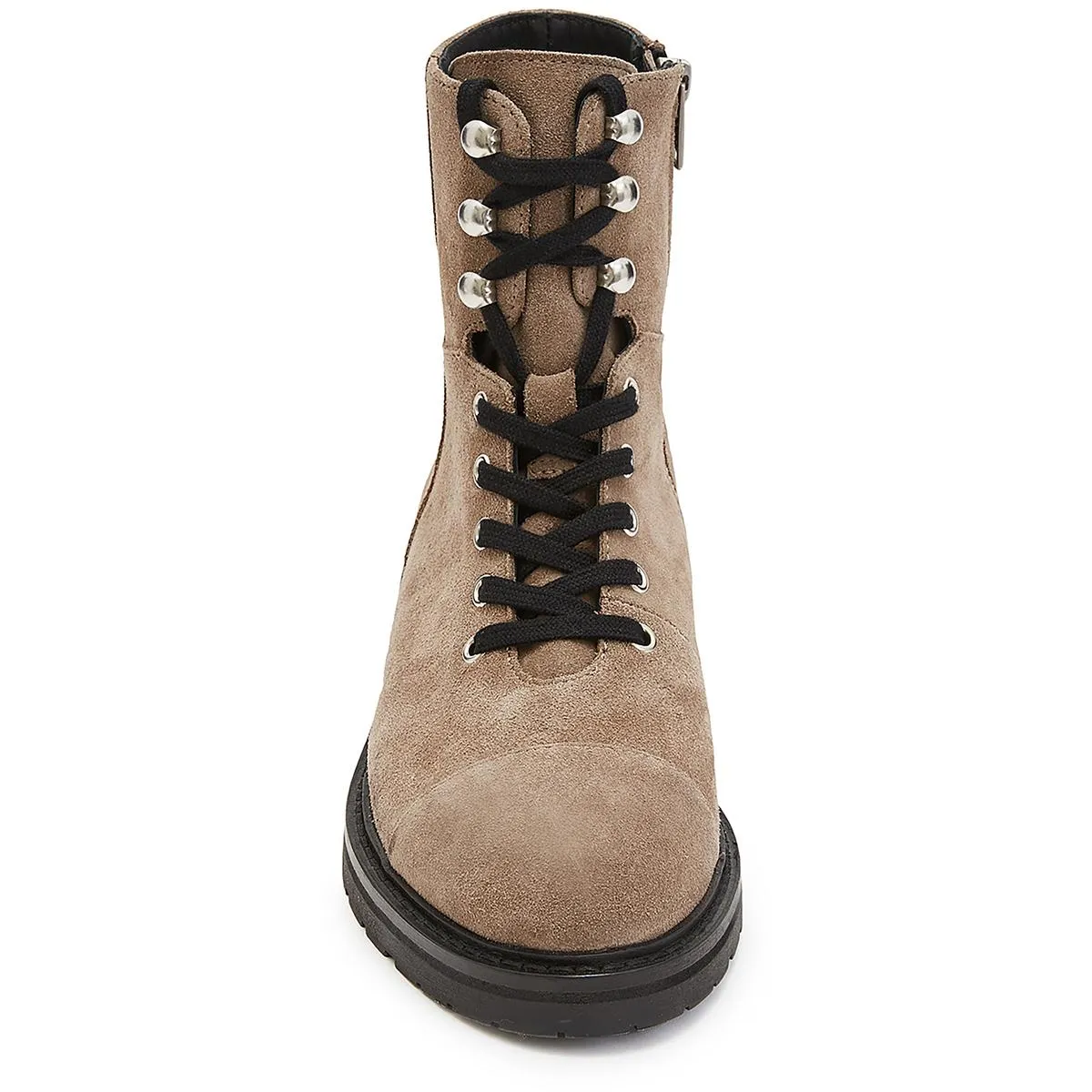 All Saints Womens Dusty Faux Suede Combat Motorcycle Boots