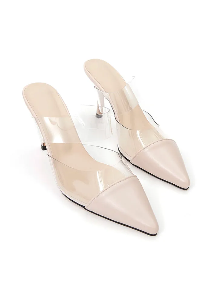 AR-3254 Transparent Strap High heels Mule
