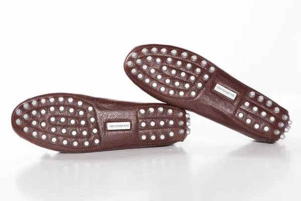 Balenciaga Brown Leather Driving Loafers SZ 36.5 sale