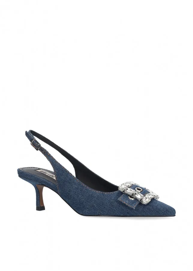 Bibi Lou Mia Pump 55 in Denim