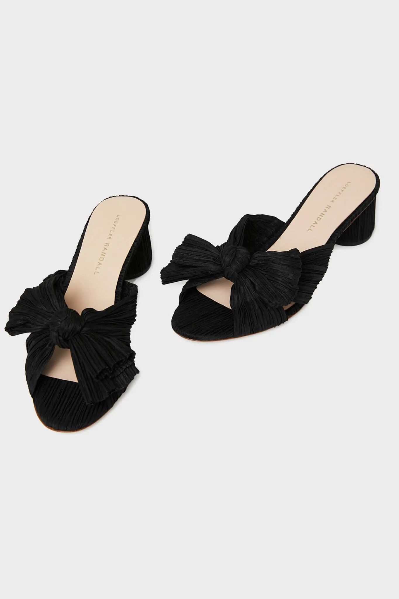 Black Emilia Pleated Knot Mules
