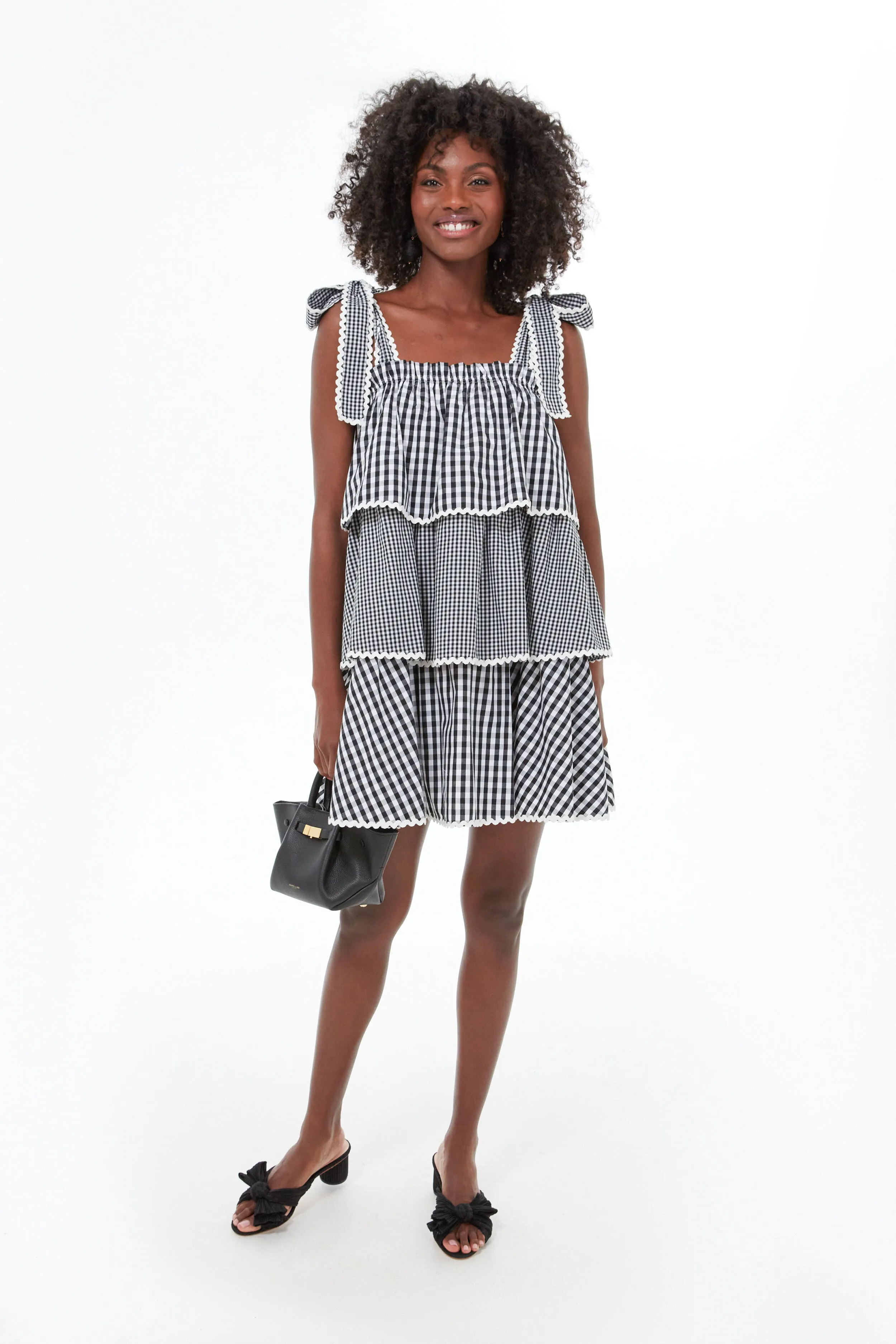 Black Emilia Pleated Knot Mules