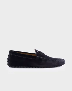 Black Suede Gommino Driving Shoes