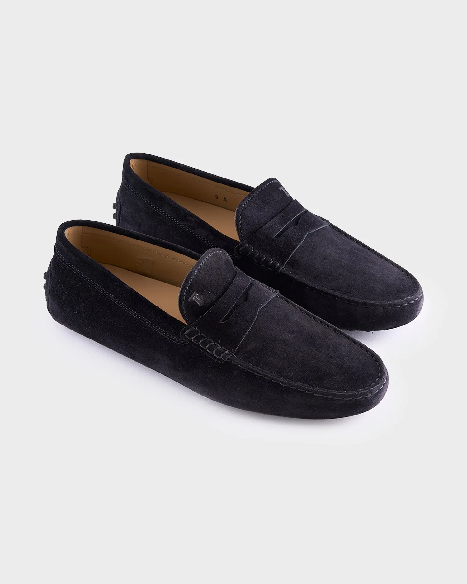 Black Suede Gommino Driving Shoes