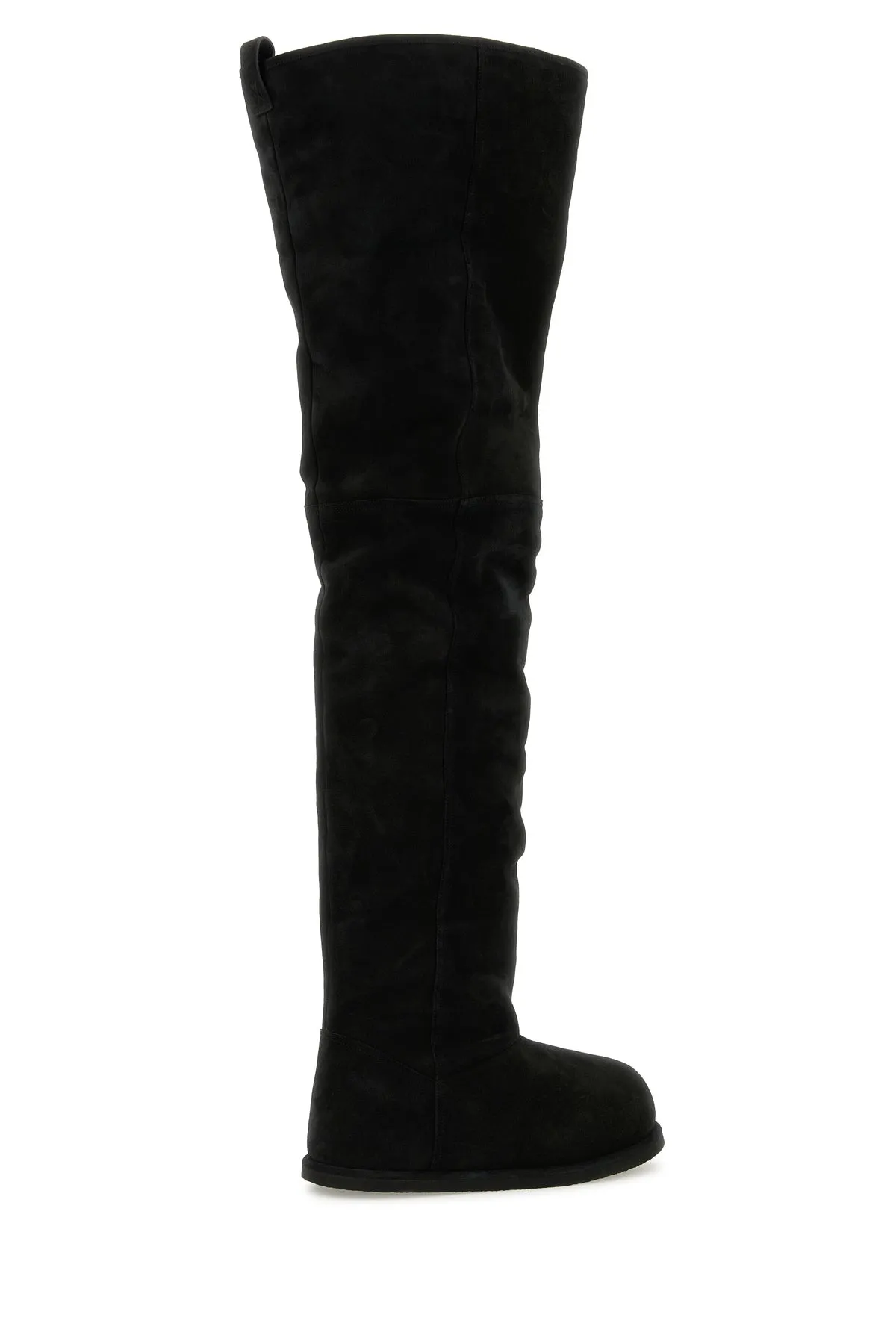 Black suede Heidi over-the-knee boots