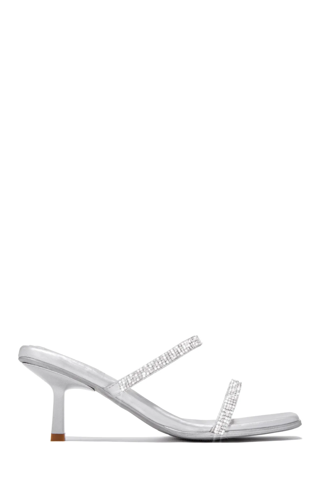 Calista Mid Heel Mules - Nude