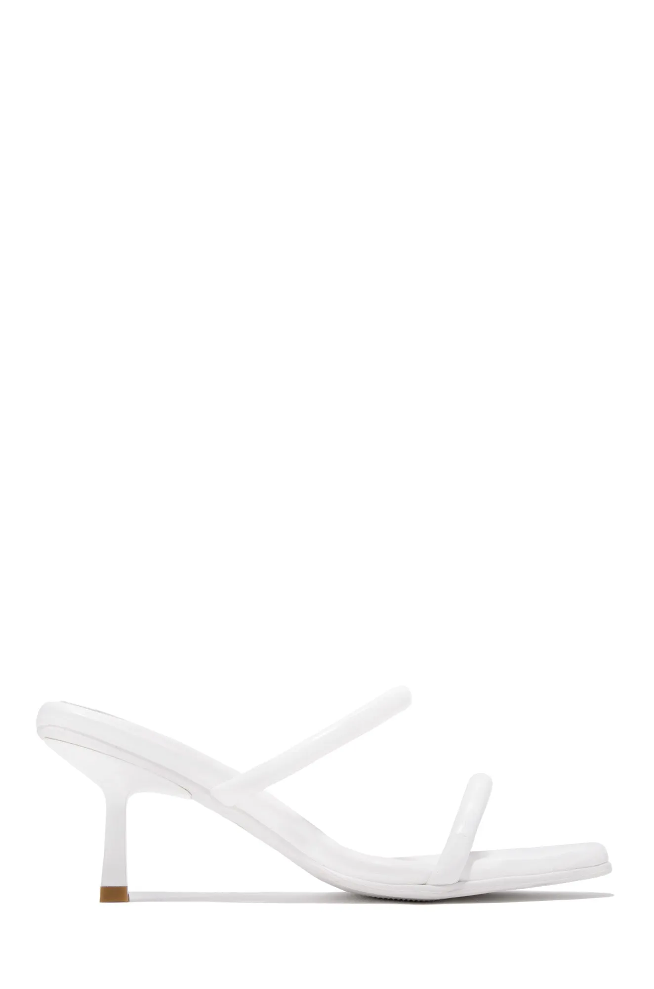 Calista Mid Heel Mules - Nude