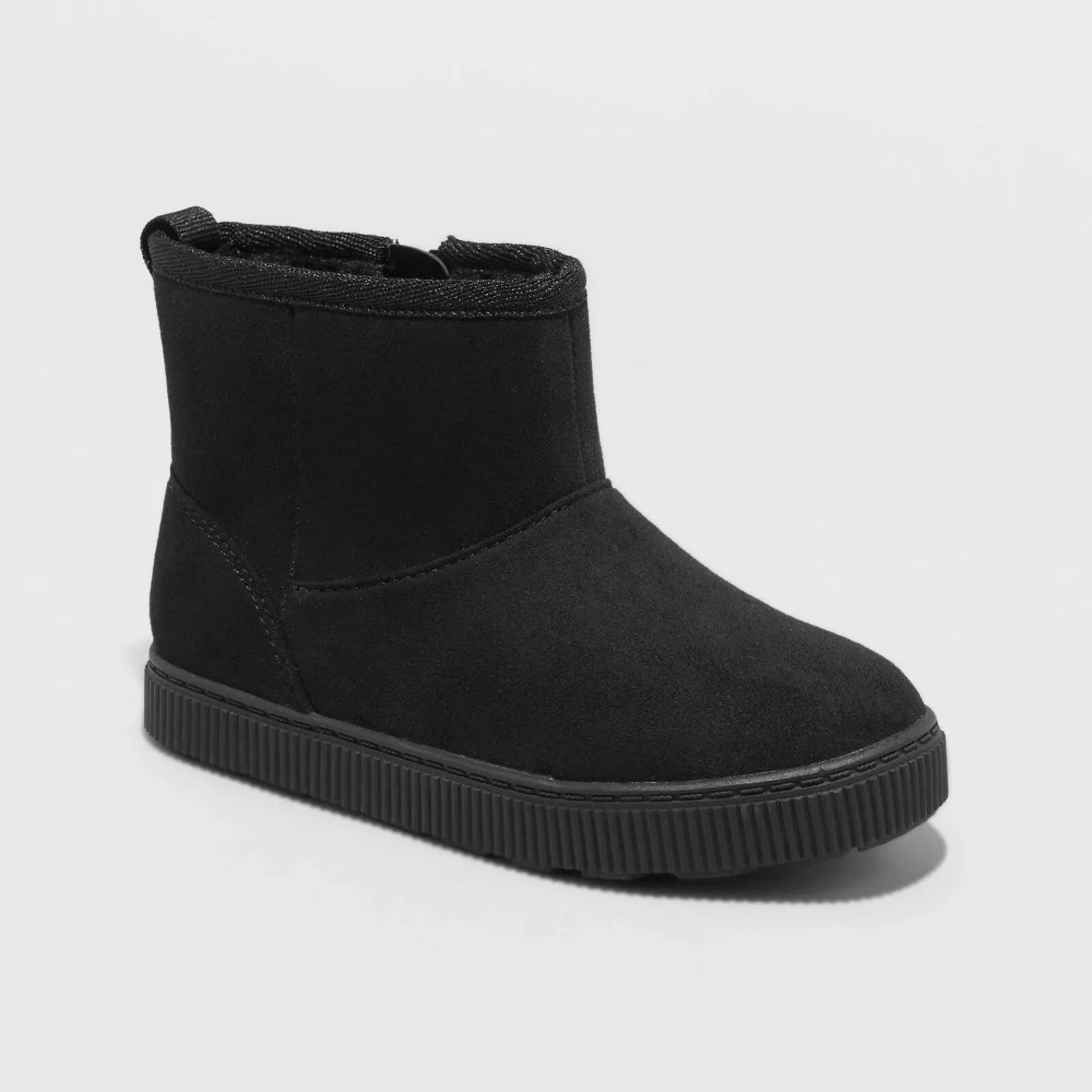 Cat & Jack Toddler Girls Arlo Zipper Shearling Style Boots ARL0 Black 10T