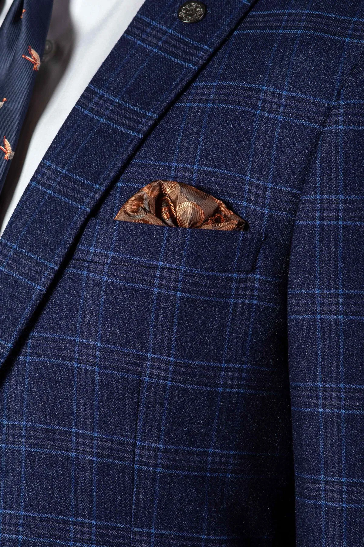 CHIGWELL - Blue Tweed Check Blazer