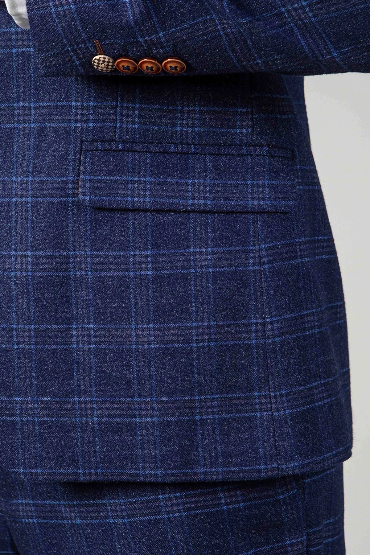 CHIGWELL - Blue Tweed Check Blazer