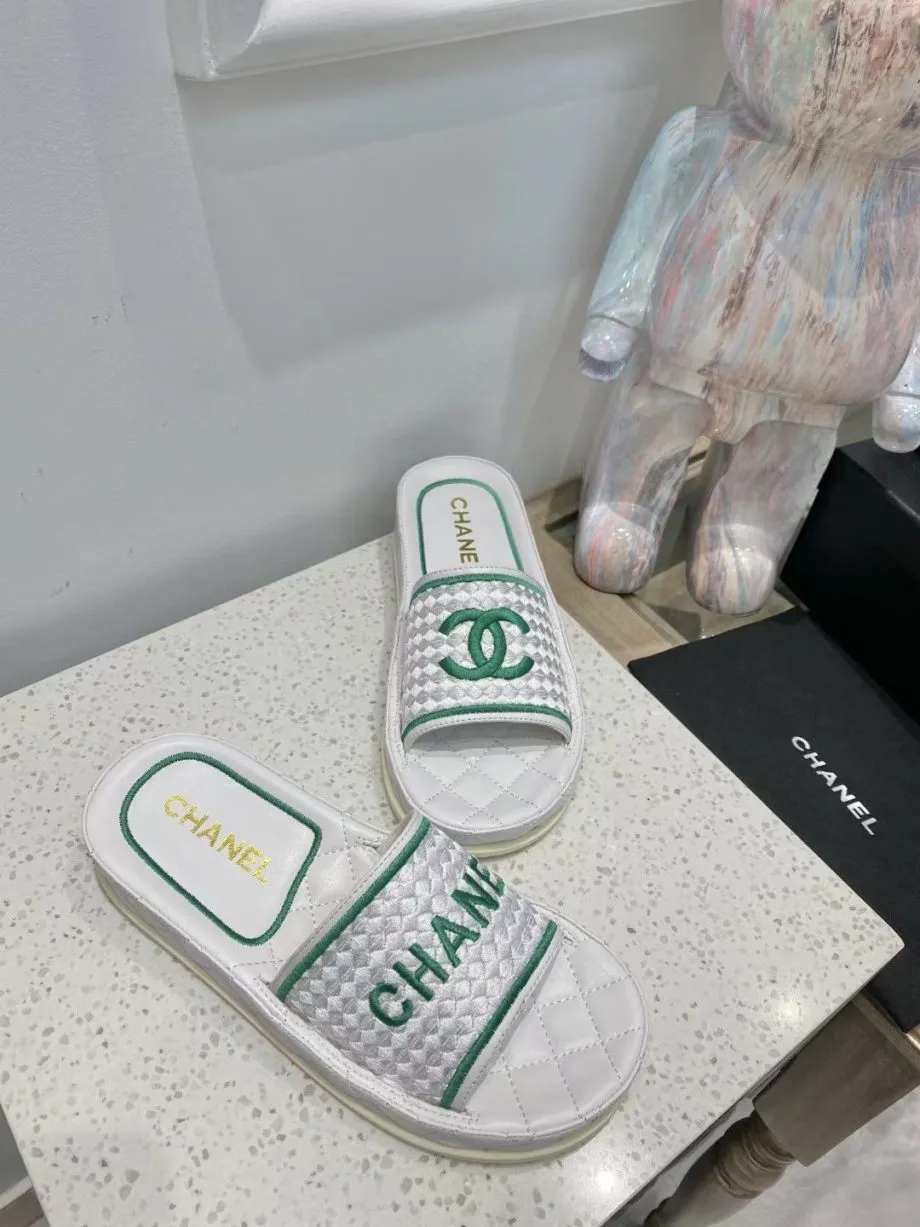 CHL Women's Mules Green And White For Women