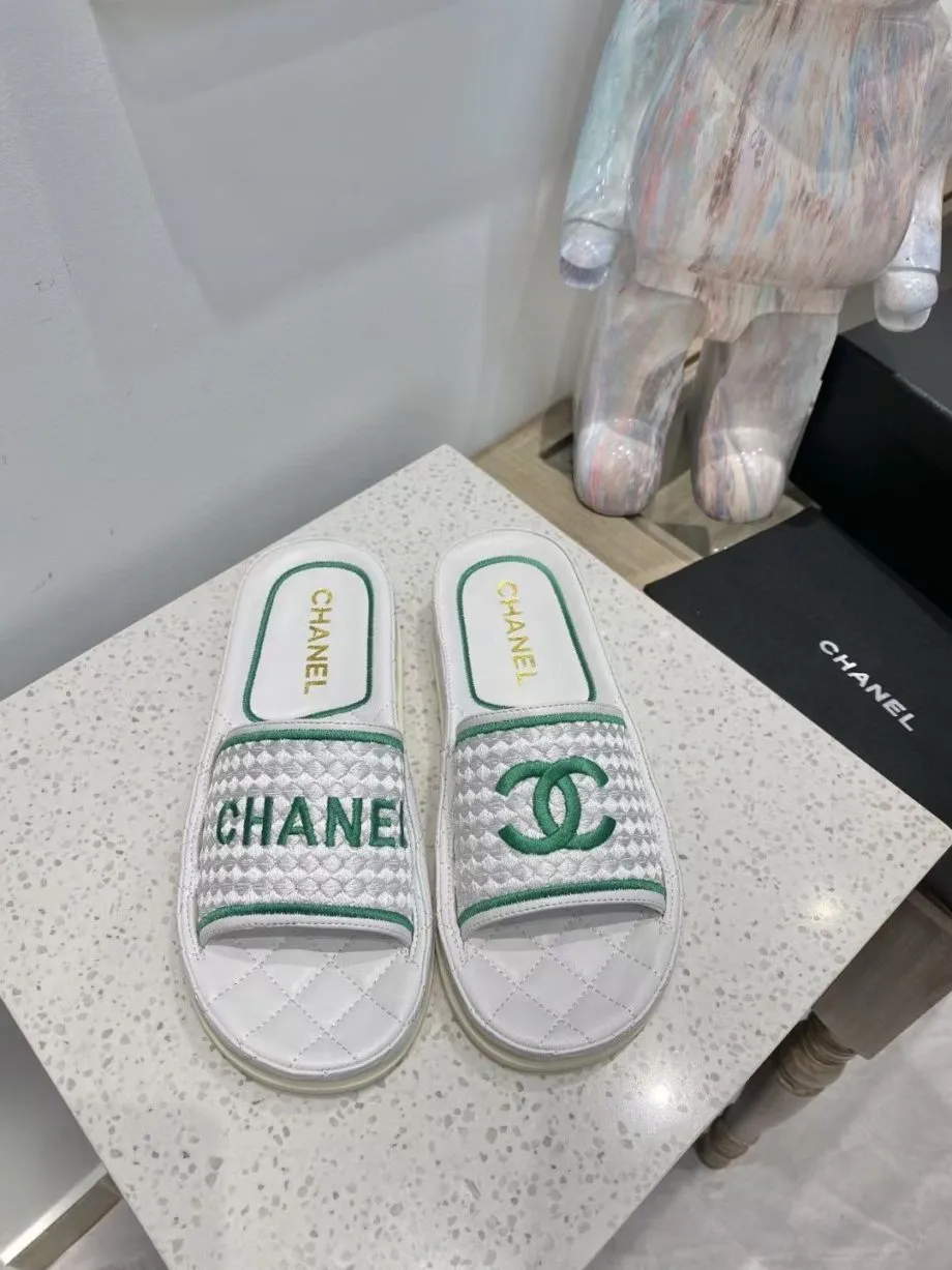 CHL Women's Mules Green And White For Women