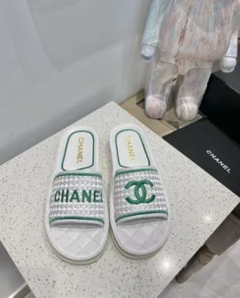 CHL Women's Mules Green And White For Women