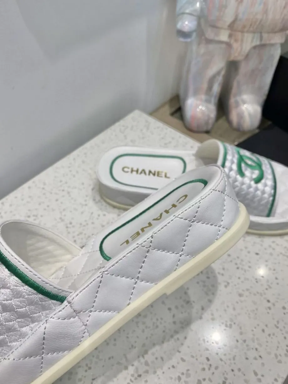 CHL Women's Mules Green And White For Women