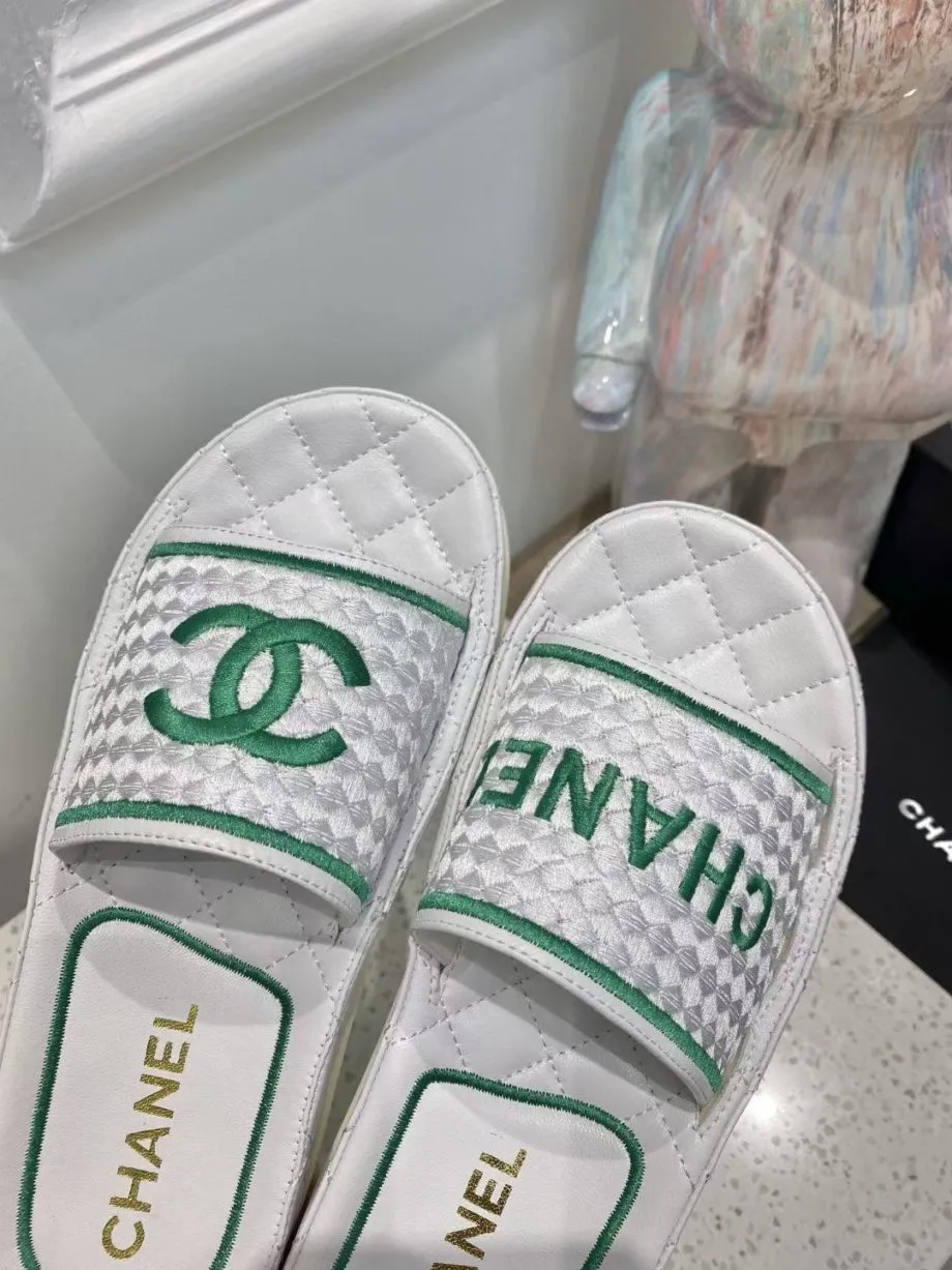 CHL Women's Mules Green And White For Women