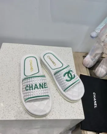 CHL Women's Mules Green And White For Women