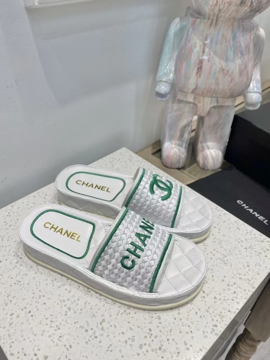 CHL Women's Mules Green And White For Women