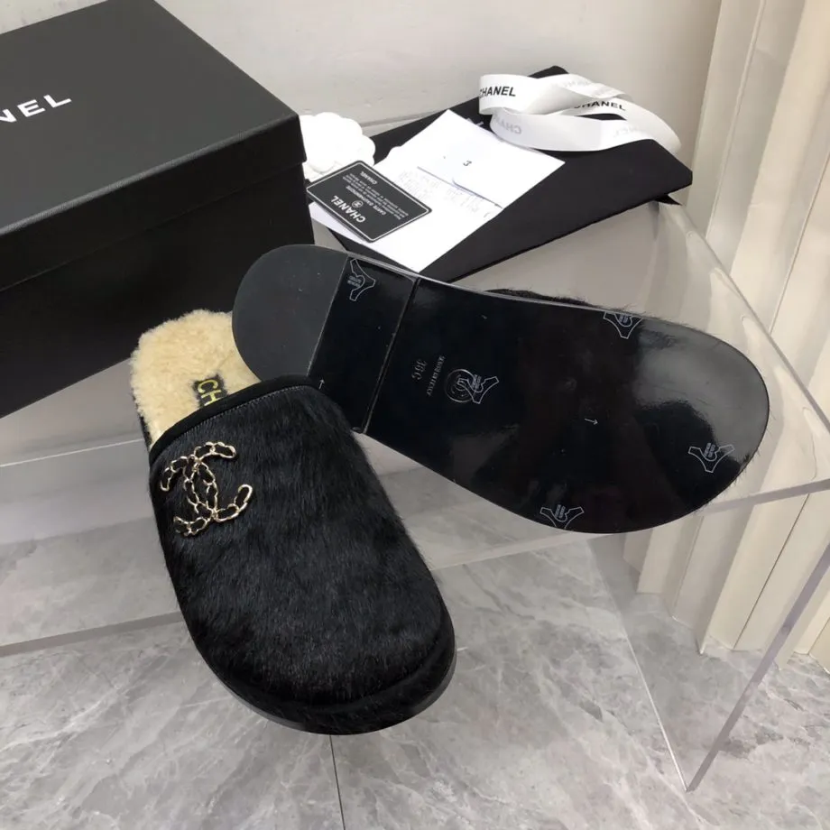 CHL Women's Mules With Opens Heels Black For Women