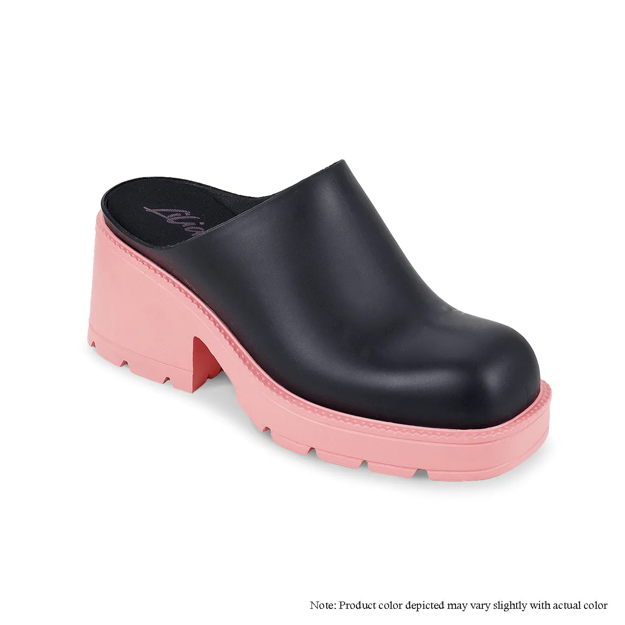 CRAIG-1 HEEL CLOSED TOE MULE-BLACK/PINK