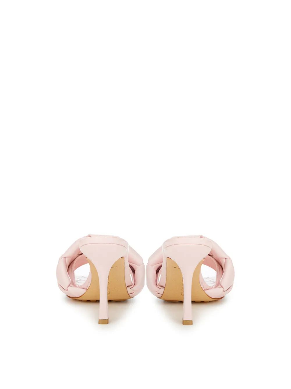 Elegant Pink Leather Sandal Mules