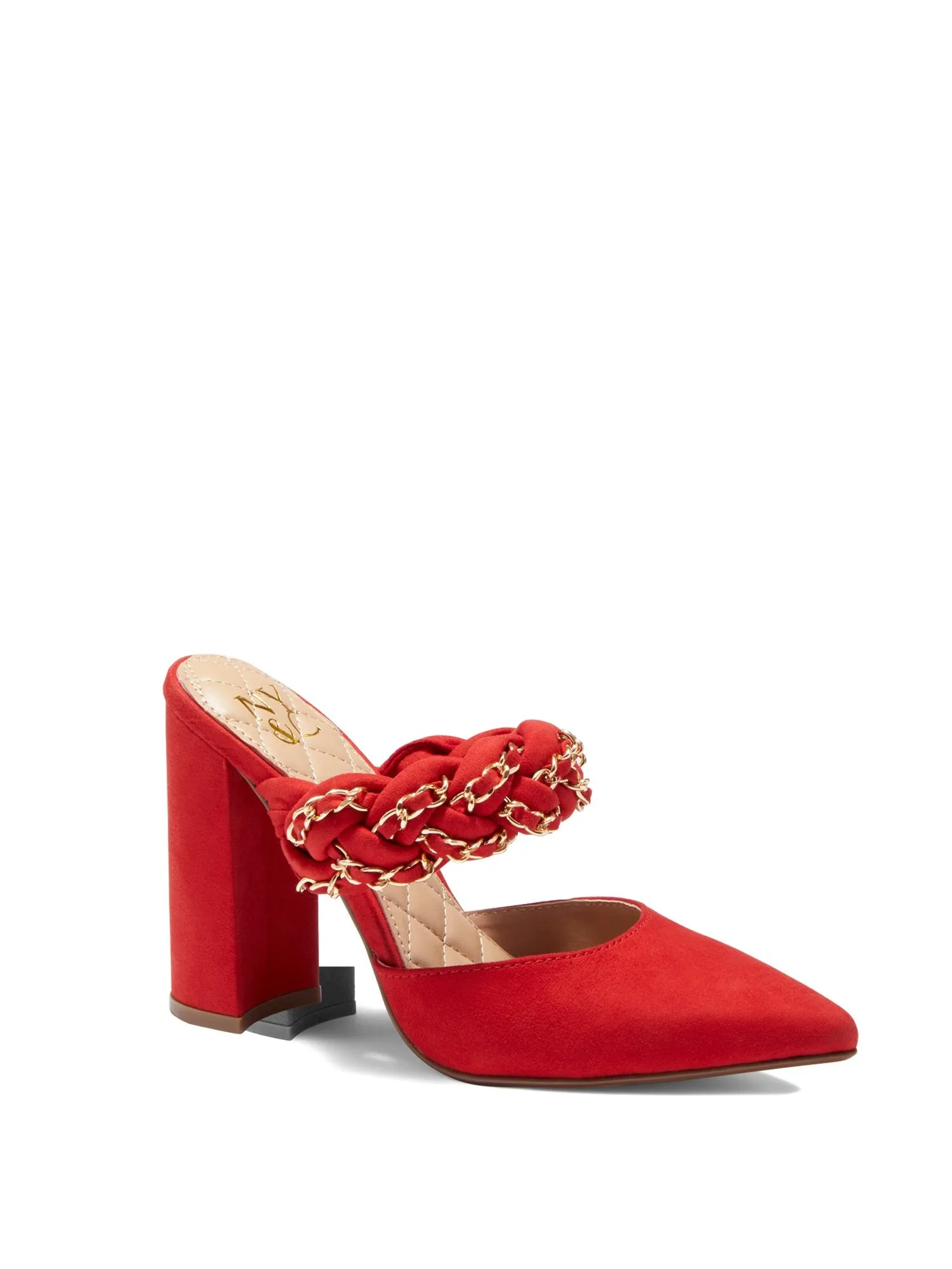 Faye Chain Block-Heel Mule