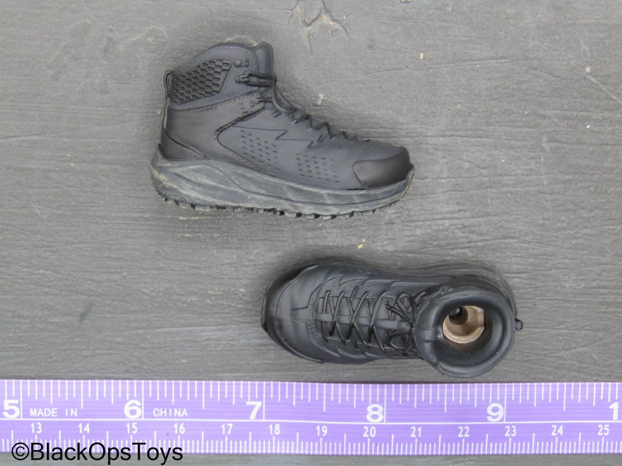 Gangsters Kingdom Augustine - Black Motorcycle Boots (Peg Type)