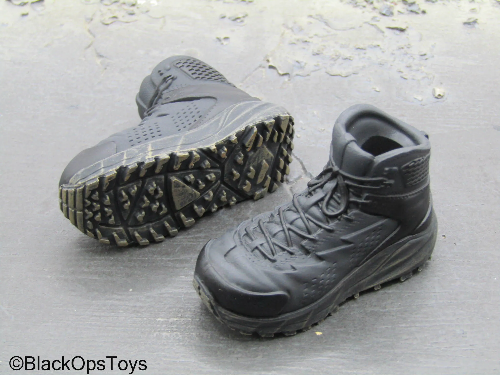 Gangsters Kingdom Augustine - Black Motorcycle Boots (Peg Type)