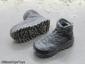 Gangsters Kingdom Augustine - Black Motorcycle Boots (Peg Type)
