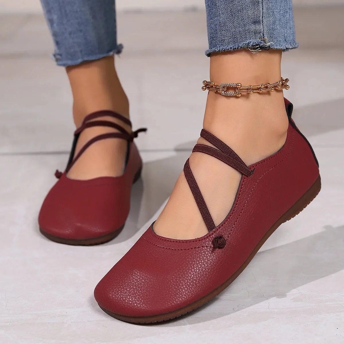 Hnzxzm New Casual Flat Single Shoes Brand Designer Woman Square Toe Japanned Leather Flats Vintage Narrow Band Loafers Luxury Shoes