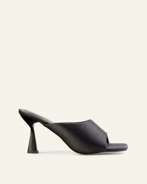 Holly High Heels Black Satin