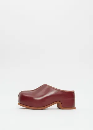 Leather Mule — Bordeaux