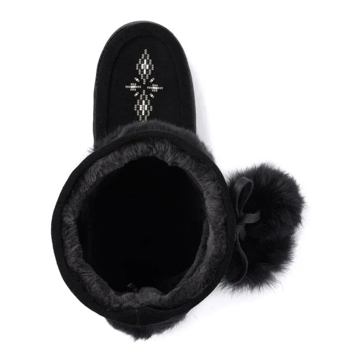 Manitobah Mukluks Snowy Owl Vibram Mukluks- Black Suede