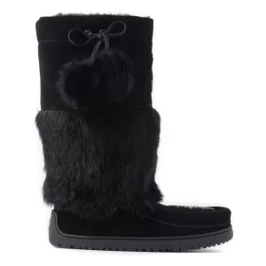 Manitobah Mukluks Snowy Owl Vibram Mukluks- Black Suede