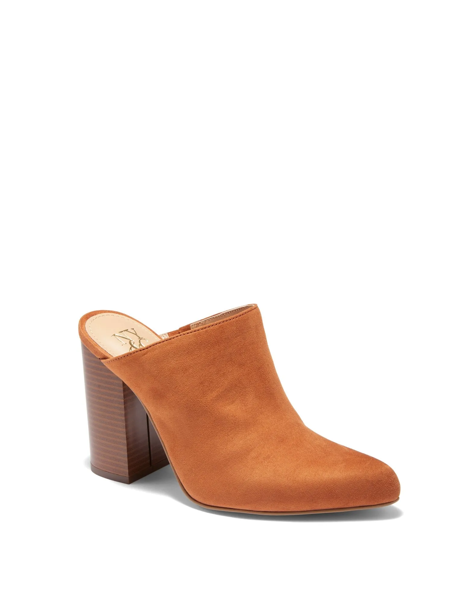 Maya Stacked Block-Heel Mule