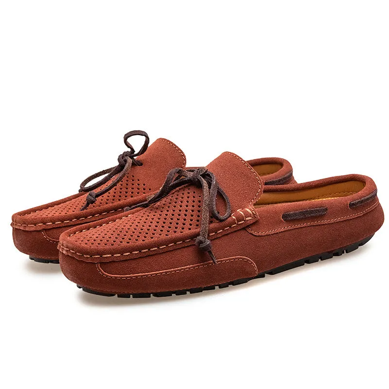 Men's Lacing Perforated Driving Clogs