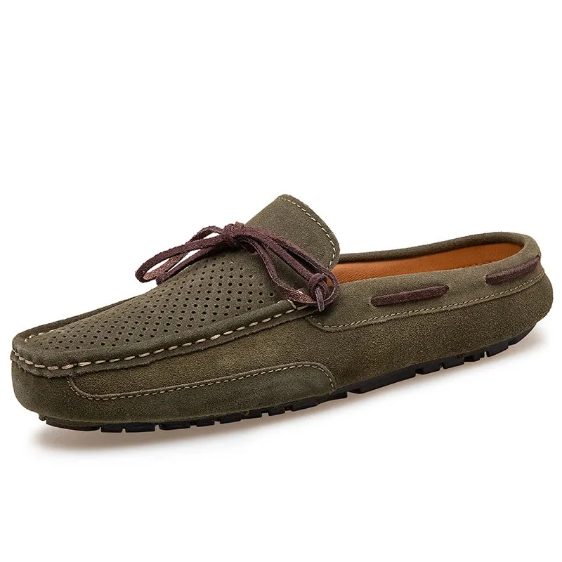 Men's Lacing Perforated Driving Clogs