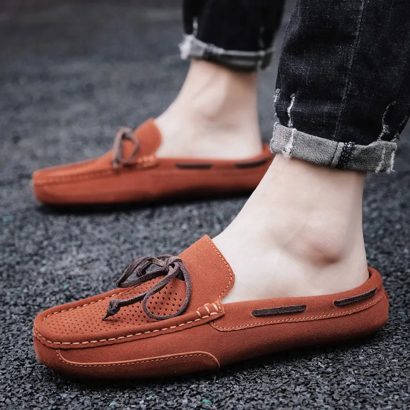 Men's Lacing Perforated Driving Clogs