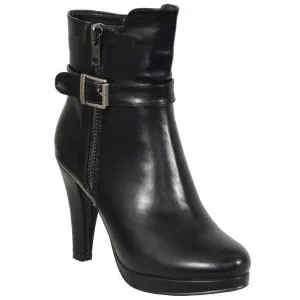 Milwaukee Leather Women's Side Zipper Heeled Black Boots