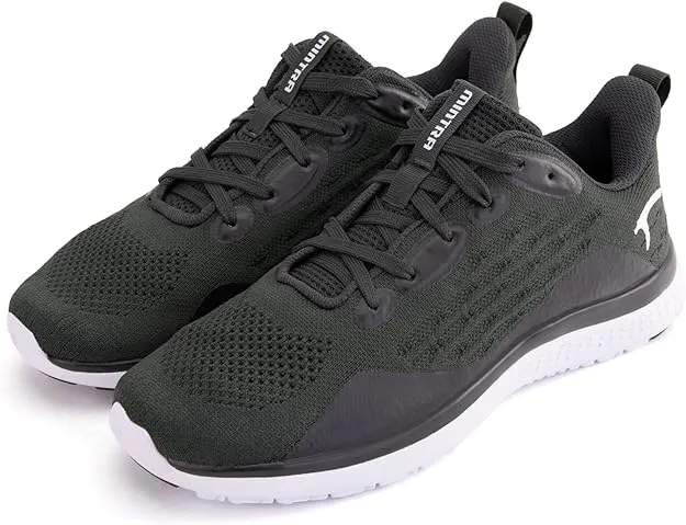 Mintra Stride Running Shoes For Men, Black & White