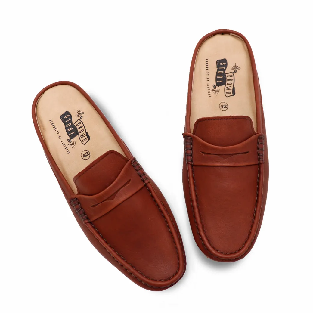 Mochi Mule Wrinkle Soft Brown