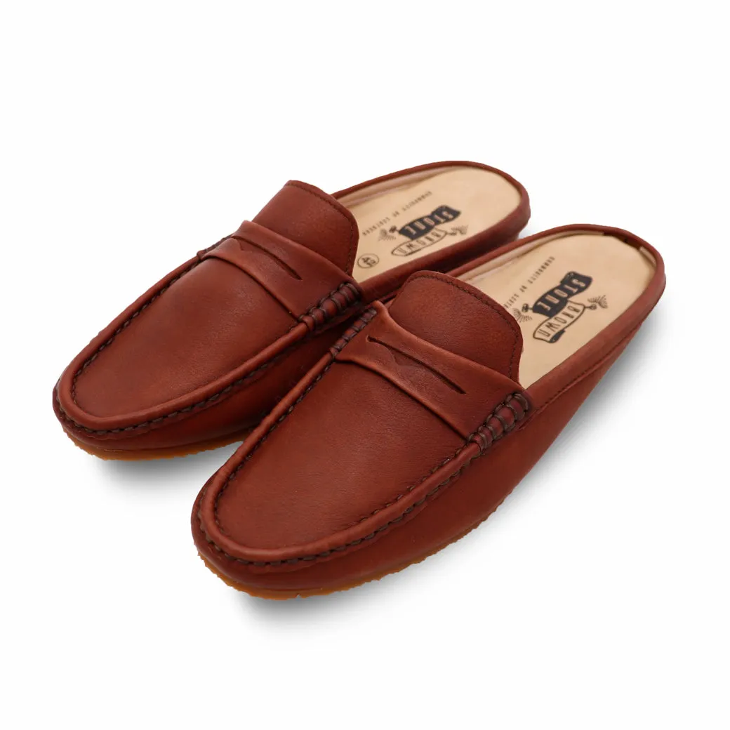 Mochi Mule Wrinkle Soft Brown