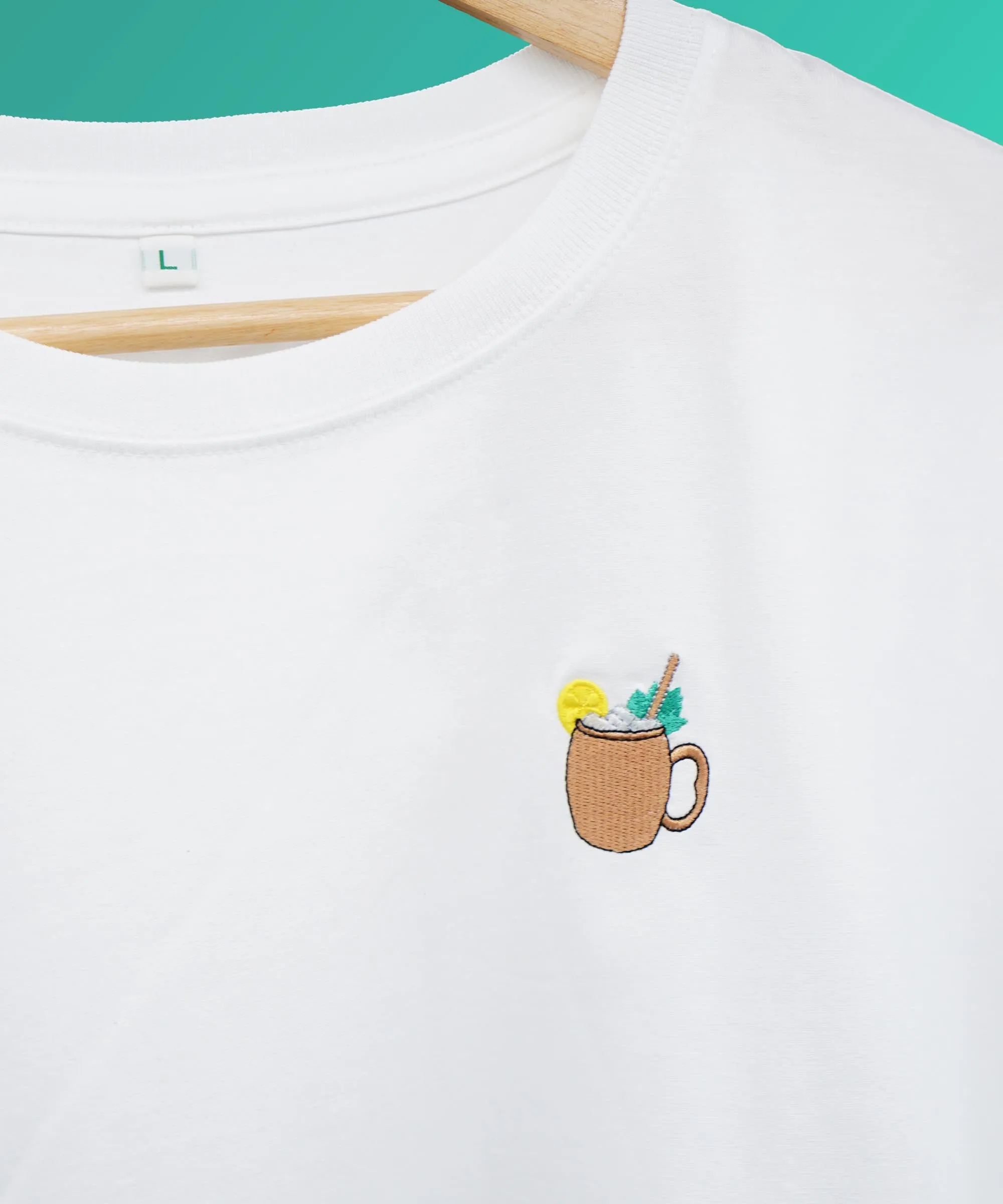 Moscow Mule | Besticktes Männer Bio Baumwoll T-Shirt
