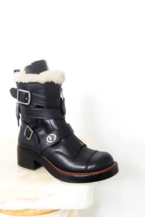 NEW Shearling moto boots RRP £280