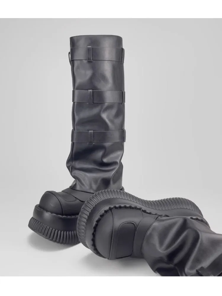 Original black motorcycle boots【s0000006093】