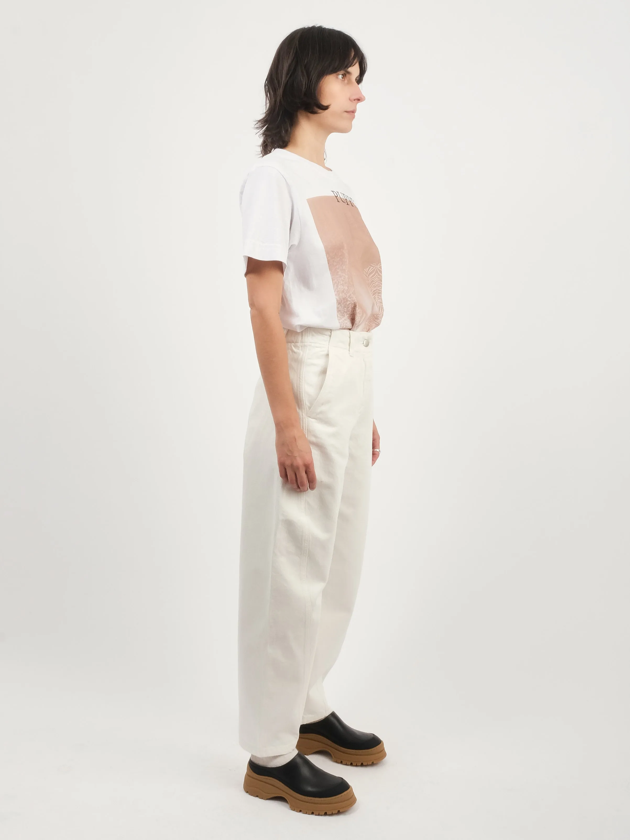 Parchment Akerman Rounded Leg Twist Seam Pant