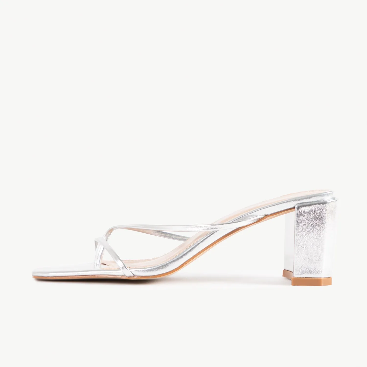 RAID Freddy Heeled Mule in Silver