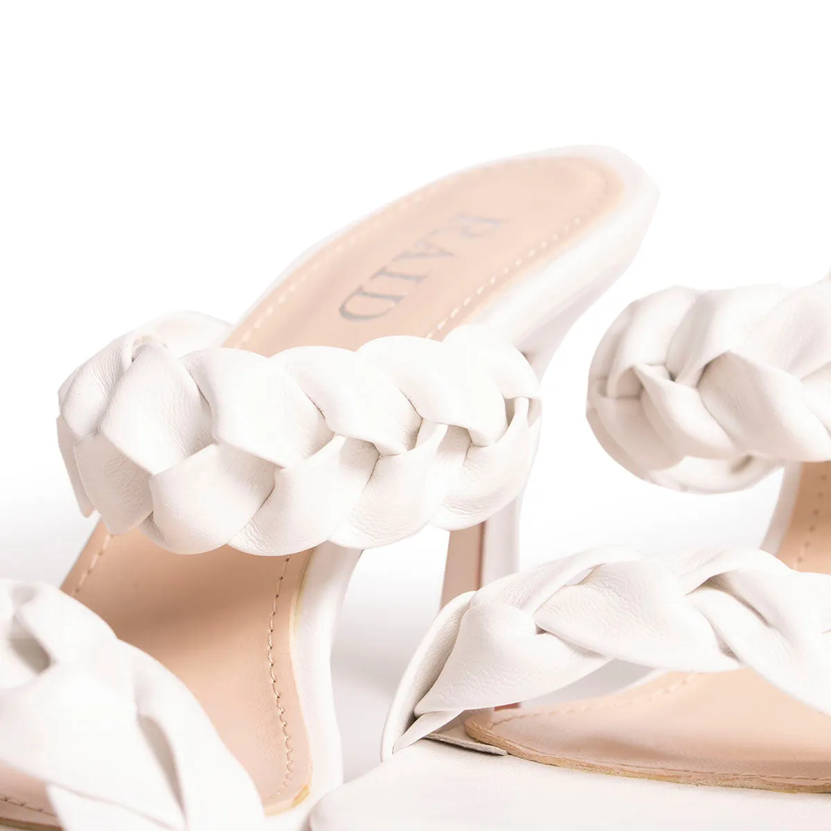 RAID Gemma Heeled Mule in White