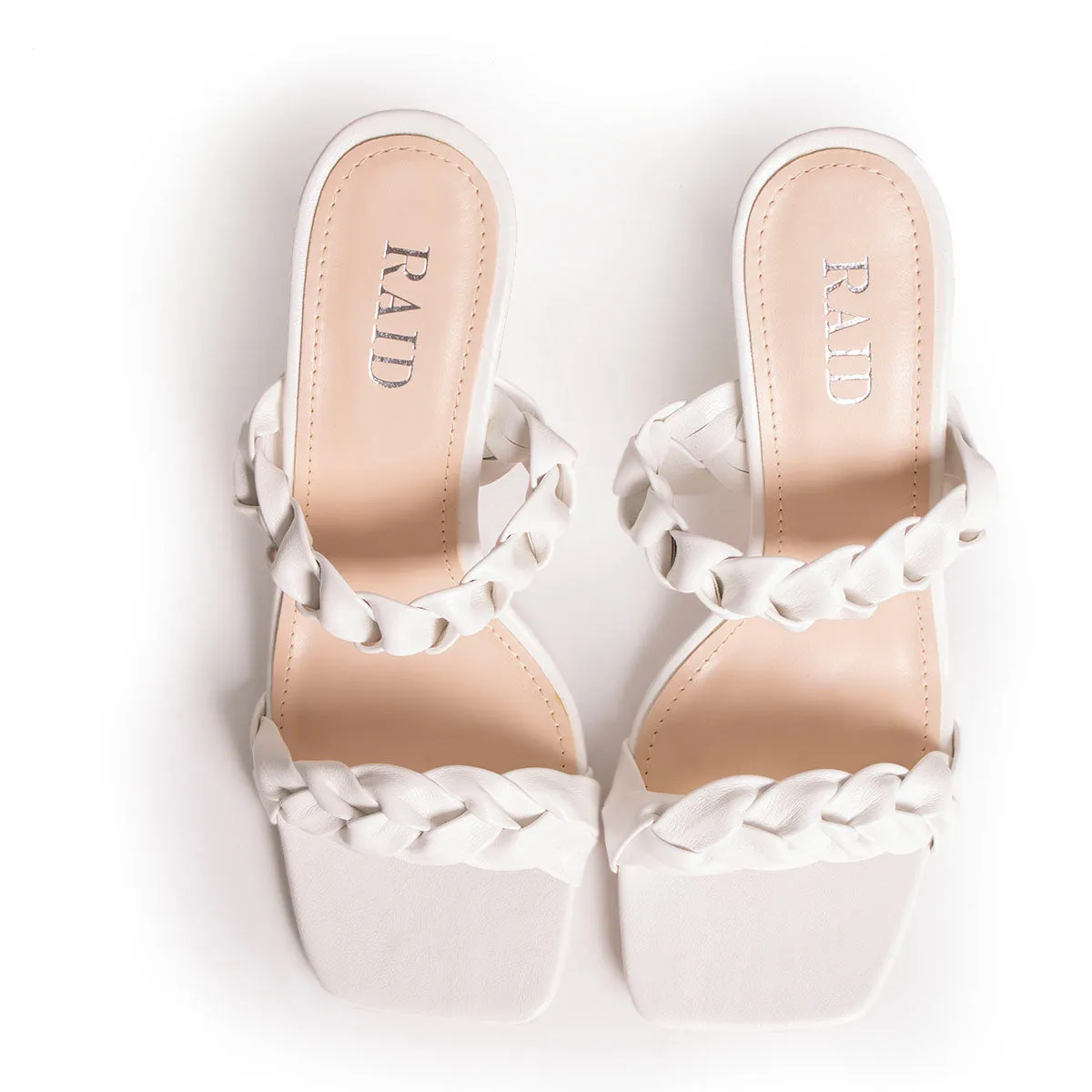 RAID Gemma Heeled Mule in White
