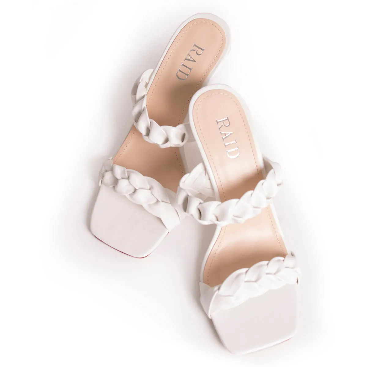 RAID Gemma Heeled Mule in White